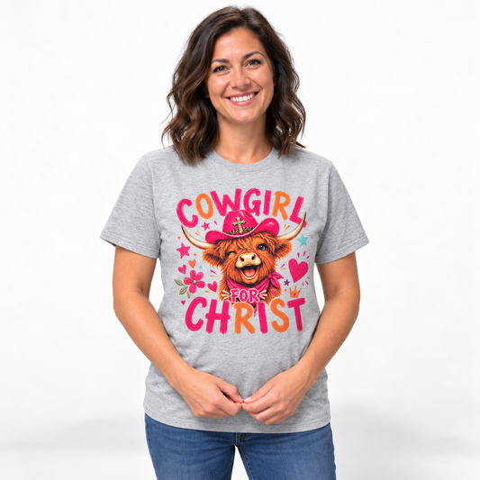 Cowgirl for Christ Highland Cow Apparel