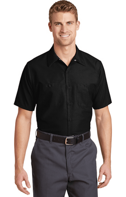 Red Kap SP24 black industrial short sleeve work shirt